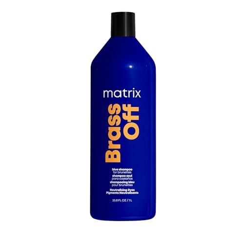 Matrix Brass Off Blue Shampoo, Refreshes Neutralizes Tones, Color Depositing, For Brassy Color Treated Hair, Salon, Packaging May Vary - Which Mark