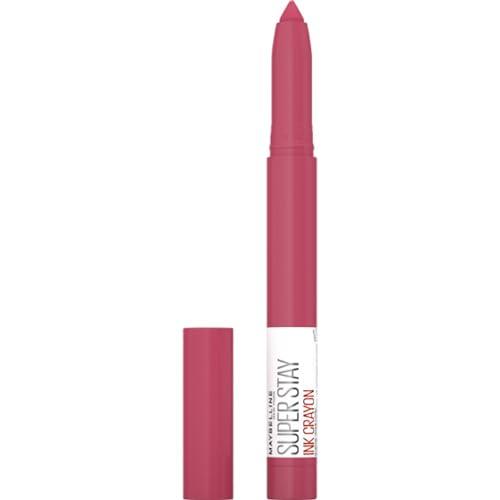 Maybelline Super Stay Ink Crayon Lipstick, Precision Tip Matte Lip Crayon with Built-in Sharpener, Longwear Up To 8Hrs, Achieve it All, 1.2g - Which Mark