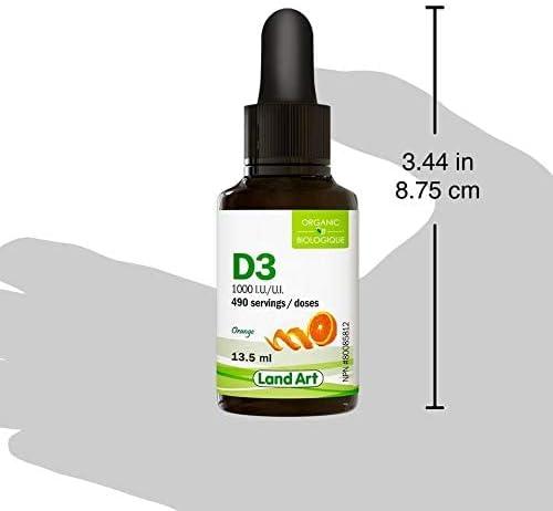 Certified Organic Vitamin D3 Drops - 490 servings - 1000 IU per drop - Immune System Support - Non-GMO - Gluten-Free - Made in Canada - 13.5 ml (Pack of 1) - Which Mark