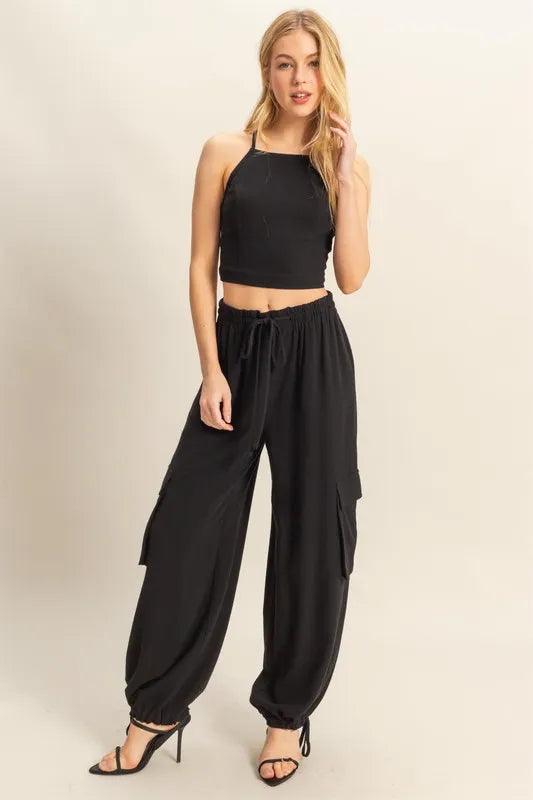 HYFVE Crop Top and Cargo Pants Set - Which Mark
