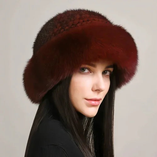 Mink Hair Hat Lady Braided Fur Winter Winter - Which Mark
