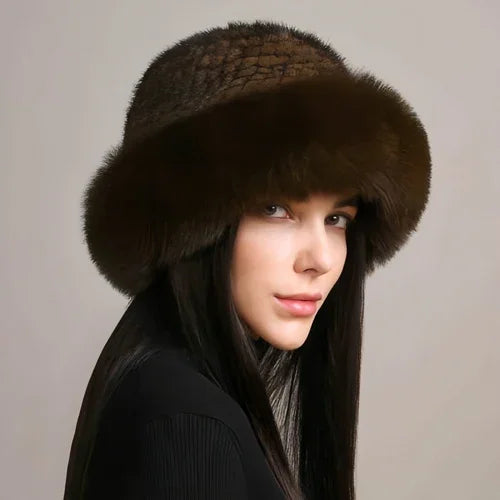 Mink Hair Hat Lady Braided Fur Winter Winter - Which Mark