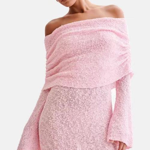25 Edition – Off-Shoulder Knit Bodycon Dress - Which Mark