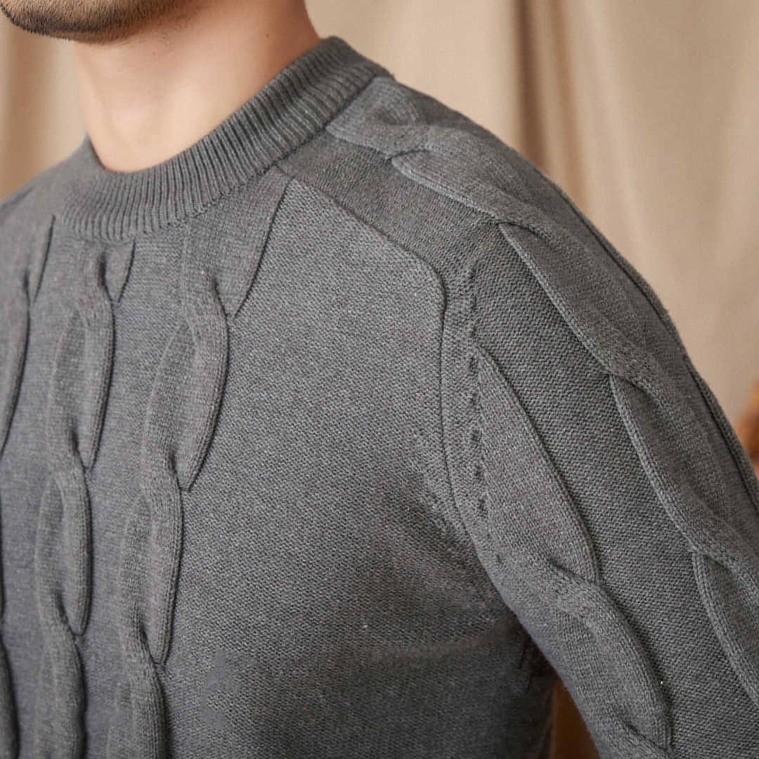 Round-neck Long-sleeved Pullover Jacquard Slim-fit Stretch Sweater - Which Mark