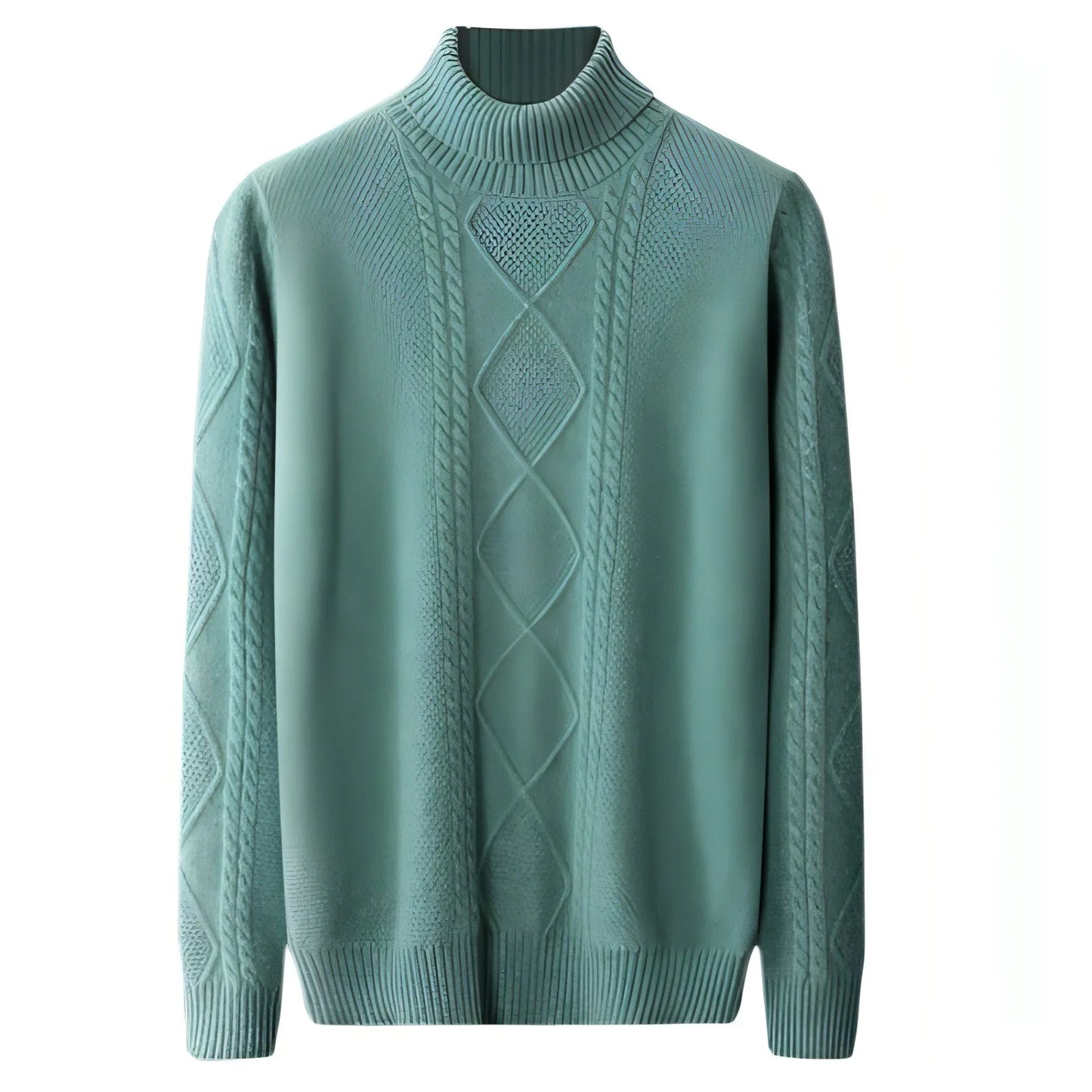 Men's Lapel High Collar Thick Loose Casual Knitted Sweater - Which Mark