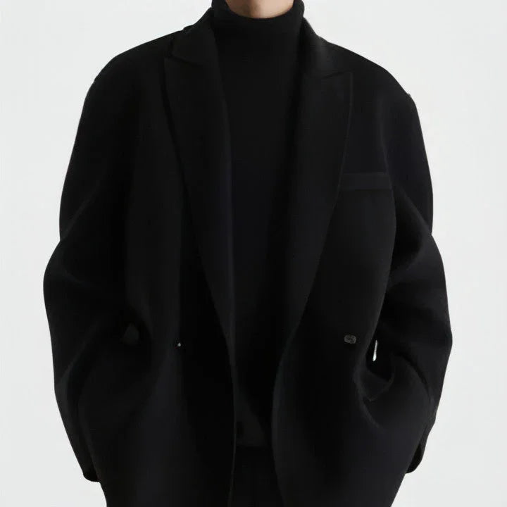 Gun Collar Double-faced Woolen Goods Woolen Suit Wool Coat For Men - Which Mark