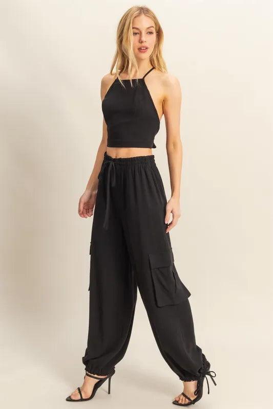 HYFVE Crop Top and Cargo Pants Set - Which Mark