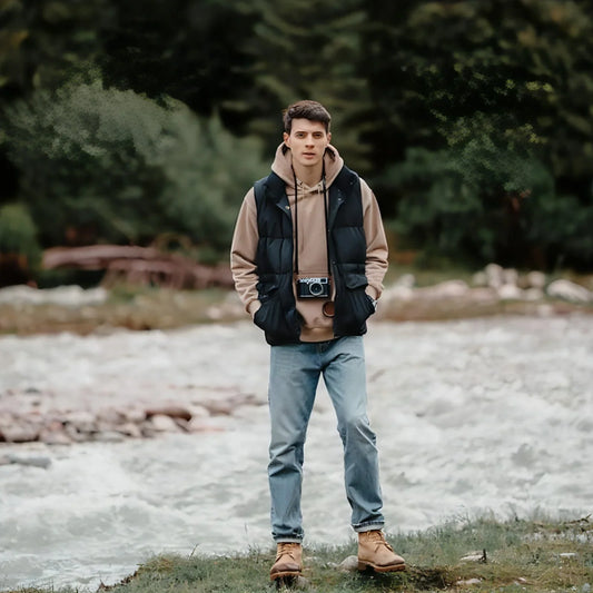 White Duck Down Three-proof Vest Down Jacket Coat For Men - Which Mark