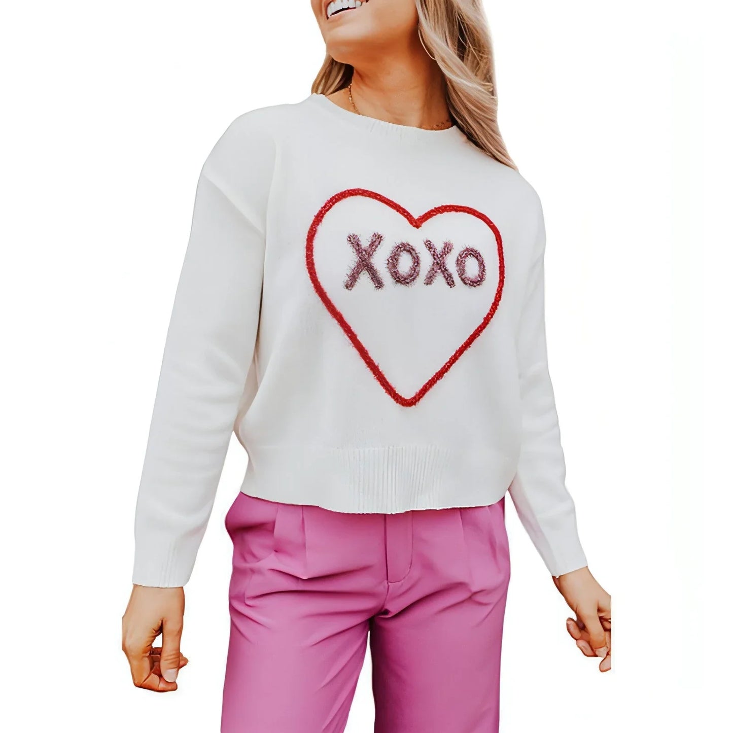 Women's Warm Leisure All-matching Printed Sweater - Which Mark