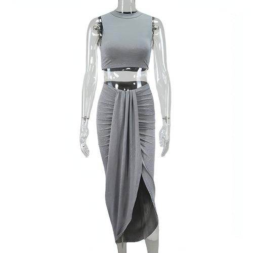 Medium Length Irregular Vest Dress - Which Mark