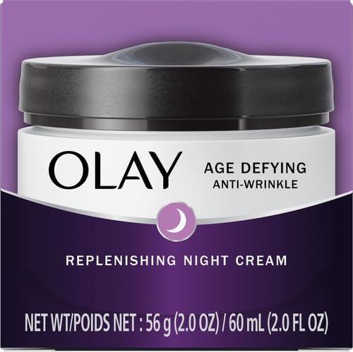 Olay Age Defying Night Face Cream, Anti-Wrinkle, 2-in-1 Replenishing Face Cream, 60 mL - Which Mark
