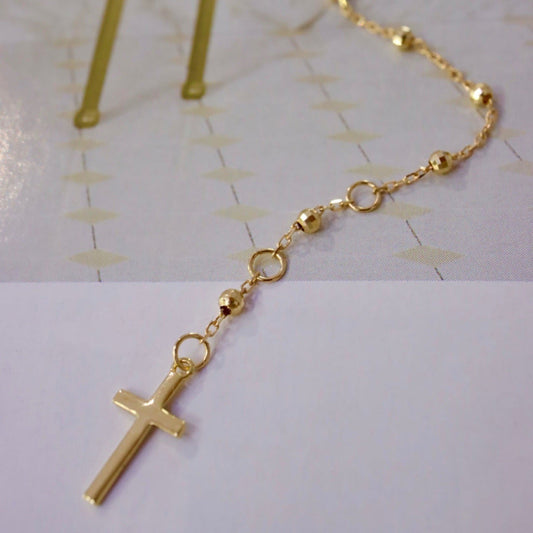 Vintage Cross 18K Gold Necklace Bracelet - Which Mark