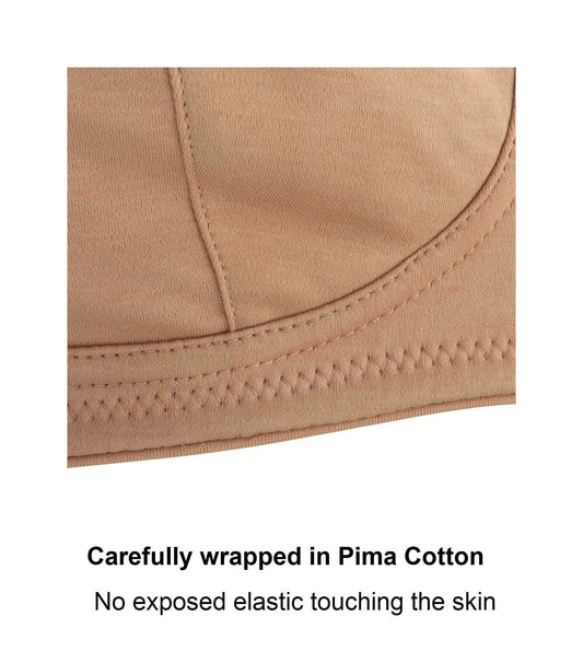 Warm Golden-Supportive Non-Wired Silk & Organic Cotton Full Cup Bra - Which Mark