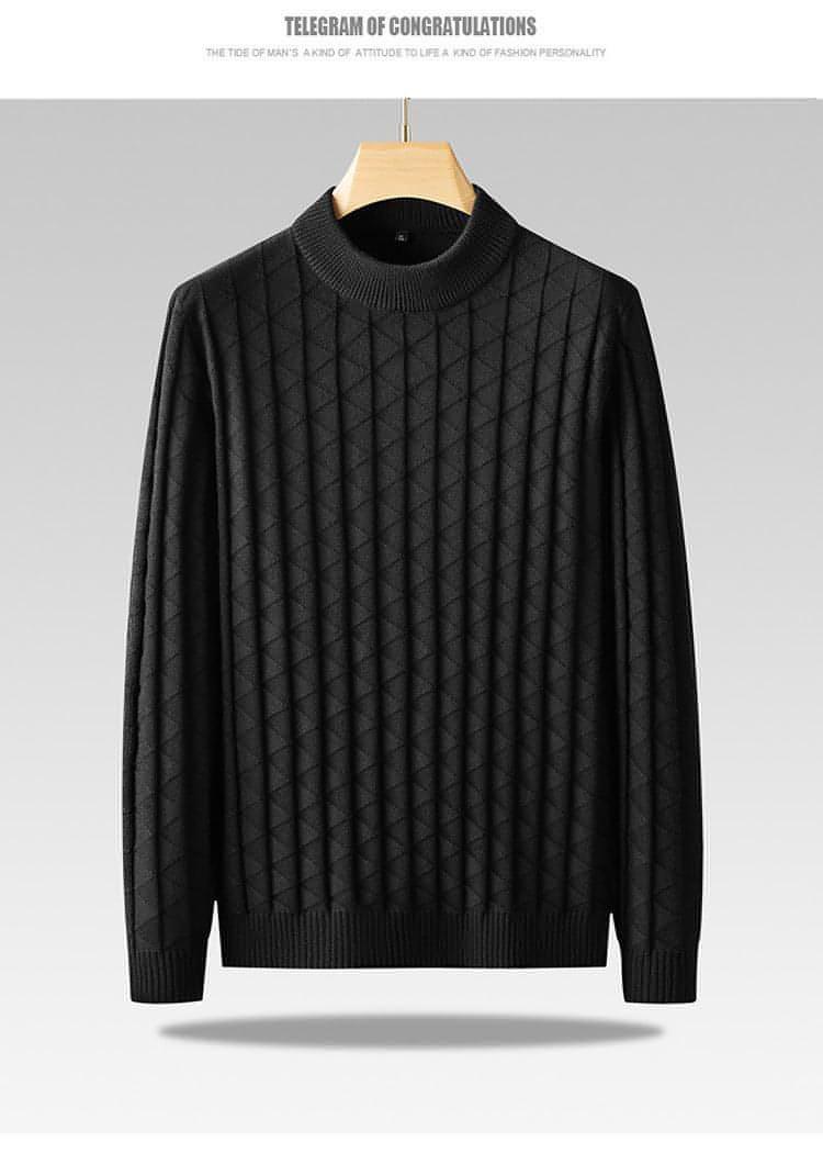Men's Plus Size Knitted Sweater - Which Mark