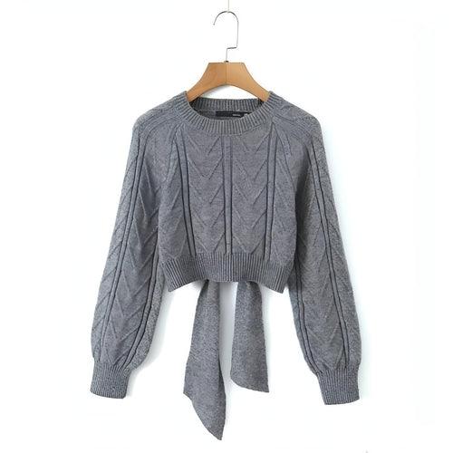 A.1 Short Backless Knitted Sweater Women - Which Mark