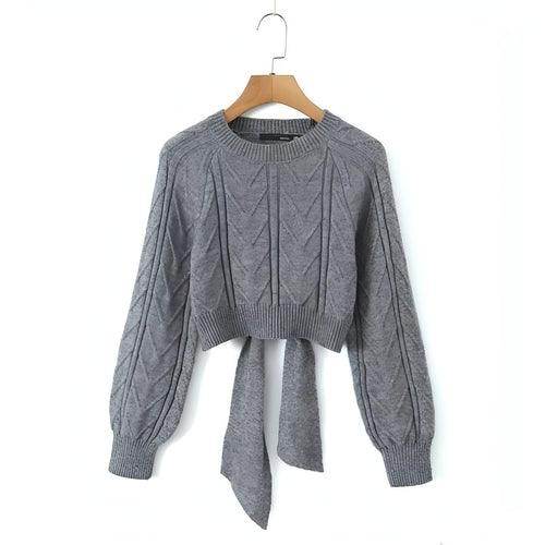 A.1 Short Backless Knitted Sweater Women - Which Mark
