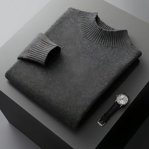 Mock Neck Sweater Men's Pure Wool - Which Mark