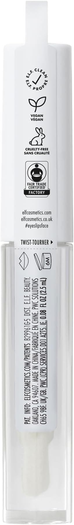 e.l.f. Lip Lacquer, Nourishing, Non-Sticky Ultra-Shine Lip Gloss With Sheer colour, Infused With Vitamins A & E, Vegan & Cruelty-Free, Clear - Which Mark