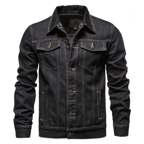 Jacket Men Casual Blue Lapel Jeans Jackets Qualit - Which Mark