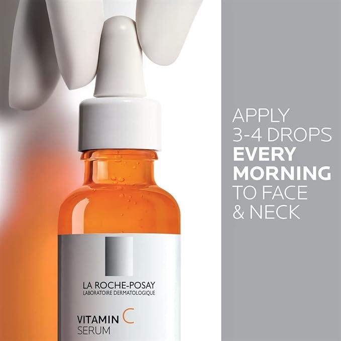 La Roche-Posay 10% Pure Vitamin C Serum for Face with Hyaluronic Acid & Salicylic Acid. Anti Aging Serum for Wrinkles, lack of Radiance & Uneven Skin Tone to Brighten & Smooth. Sensitive Skin, 30ml - Which Mark