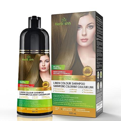 Herbishh Color Shampoo for Gray Hair – Colors in Minutes – Lasts Up To 2-3 Weeks – 500 mL - Hair Dye Shampoo Conditioner 3-In-1 Color – | Herbishh (Dark Brown) - Which Mark