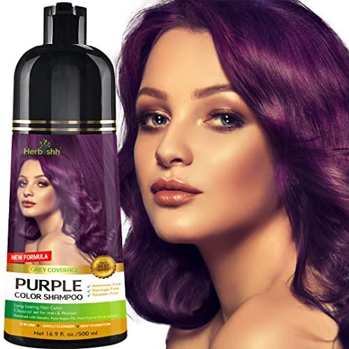Herbishh Color Shampoo for Gray Hair – Colors in Minutes – Lasts Up To 2-3 Weeks – 500 mL - Hair Dye Shampoo Conditioner 3-In-1 Color – | Herbishh (Dark Brown) - Which Mark