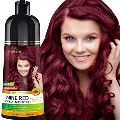 Herbishh Color Shampoo for Gray Hair – Colors in Minutes – Lasts Up To 2-3 Weeks – 500 mL - Hair Dye Shampoo Conditioner 3-In-1 Color – | Herbishh (Dark Brown) - Which Mark