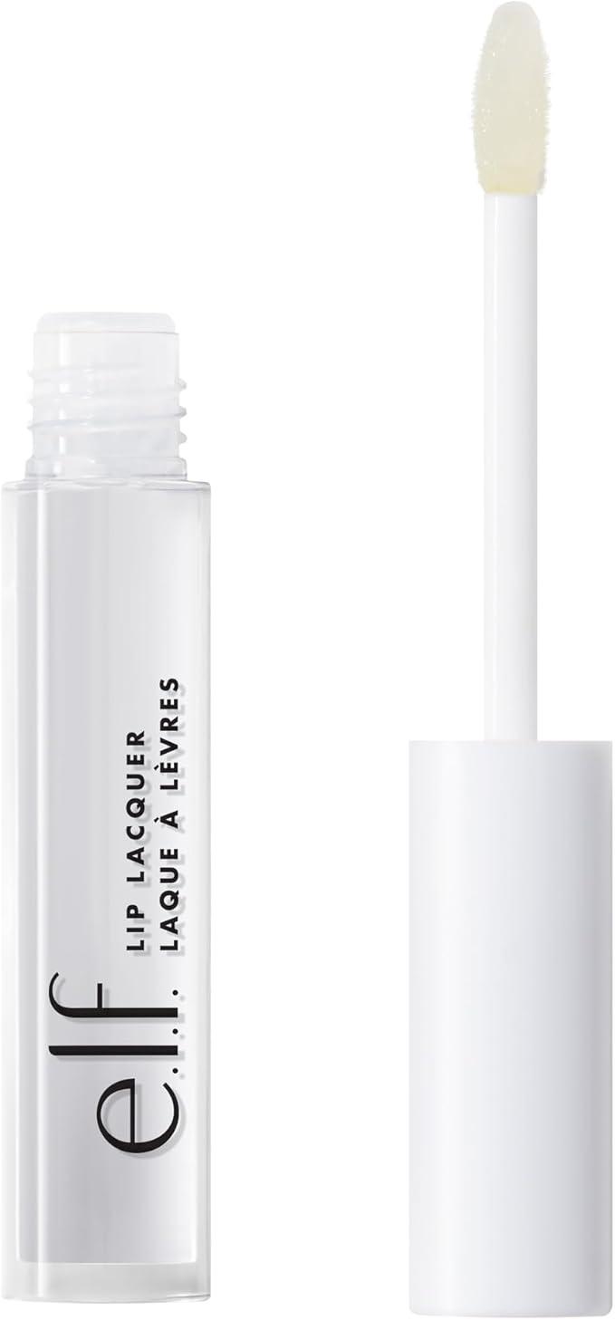 e.l.f. Lip Lacquer, Nourishing, Non-Sticky Ultra-Shine Lip Gloss With Sheer colour, Infused With Vitamins A & E, Vegan & Cruelty-Free, Clear - Which Mark