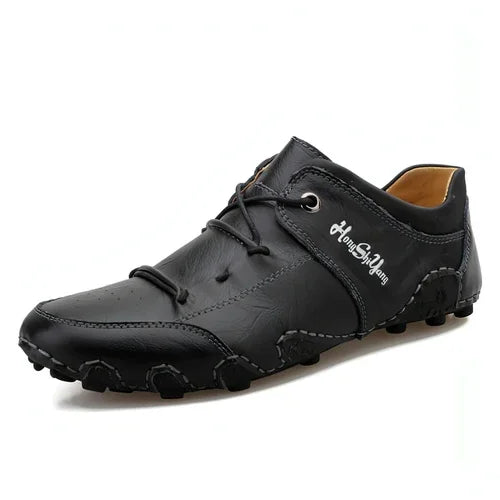 Spring New Men's Large Size Casual Leather Shoes Trend Hand-sewn - Which Mark