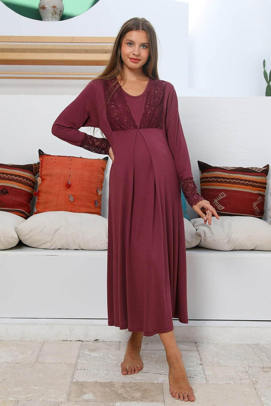 Shopymommy 55102 Silence Lace Embroidered Maternity & Nursing - Which Mark