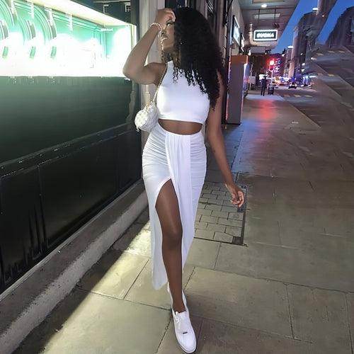 Medium Length Irregular Vest Dress - Which Mark