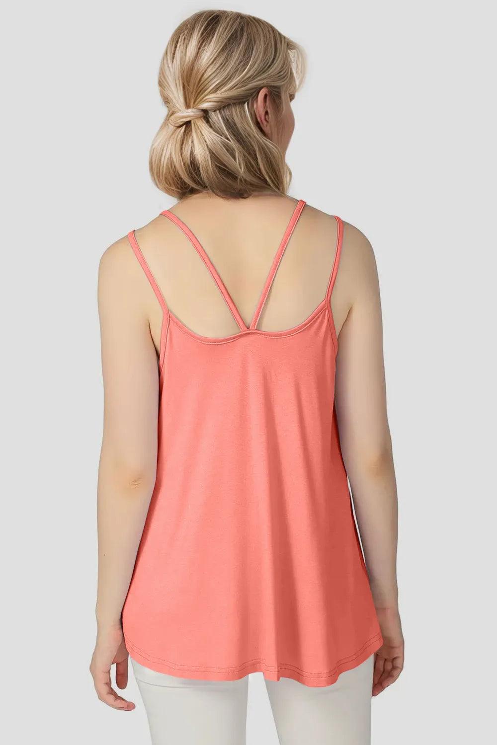 Basic Bae Bamboo Scoop Neck Double Spaghetti Straps Cami - Which Mark