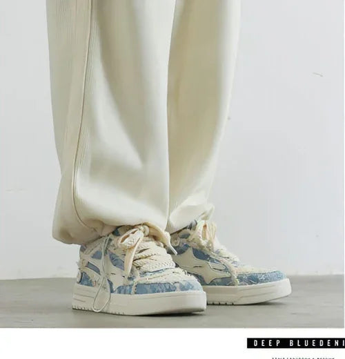 Korean Style Casual Breathable White Shoes Men - Which Mark