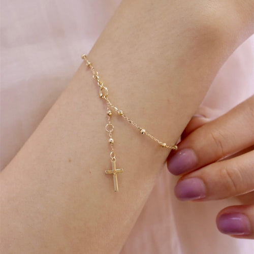 Vintage Cross 18K Gold Necklace Bracelet - Which Mark