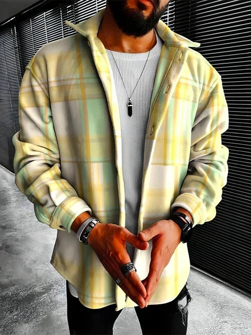 A1. W. Suit Jacket Loose Lapels Double Pocket Jacket Long Sleeve Men - Which Mark