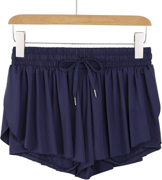 Blaosn Flowy Athletic Shorts for Women Gym Yoga Workout Running Tennis Skirt Comfy Skort Lounge Cute Clothes Casual Summer - Which Mark