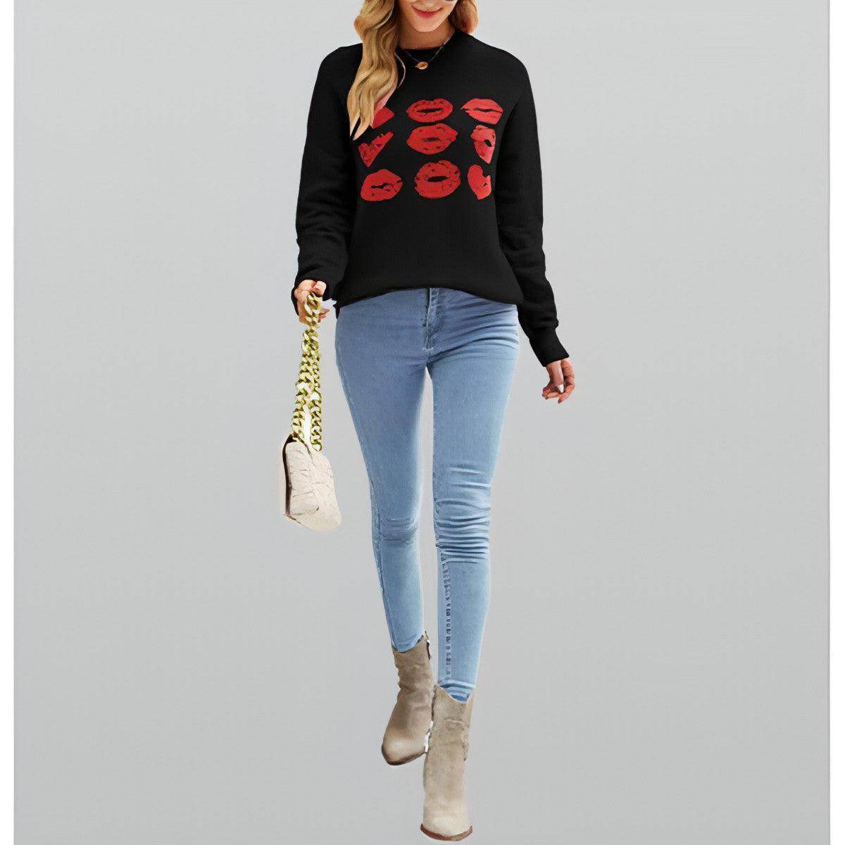 Women Love Lips Sweater - Which Mark