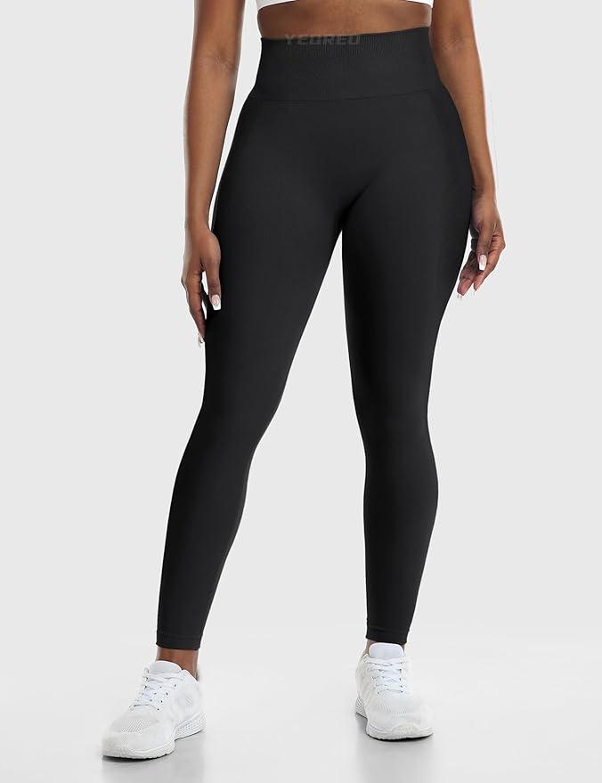 YEOREO Amplify Leggings for Women Seamless Scrunch Leggings Butt Lifting Gym High Waisted Athletic Pants - Which Mark