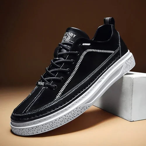 Men's Casual British Style Small Leather Shoes - Which Mark