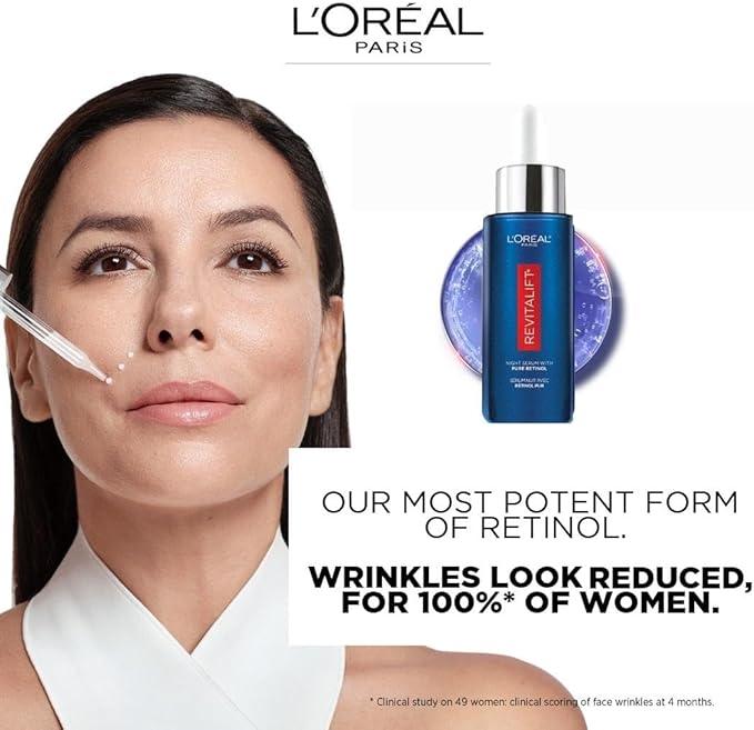 L’Oréal Paris Night Retinol Serum for Face, Revitalift Triple Power LZR, With 0.3% Pure Retinol, Moisturizes Skin and Eliminates Look of Deep Wrinkles, Skincare, 30 ml Climate Pledge Friendly - Which Mark