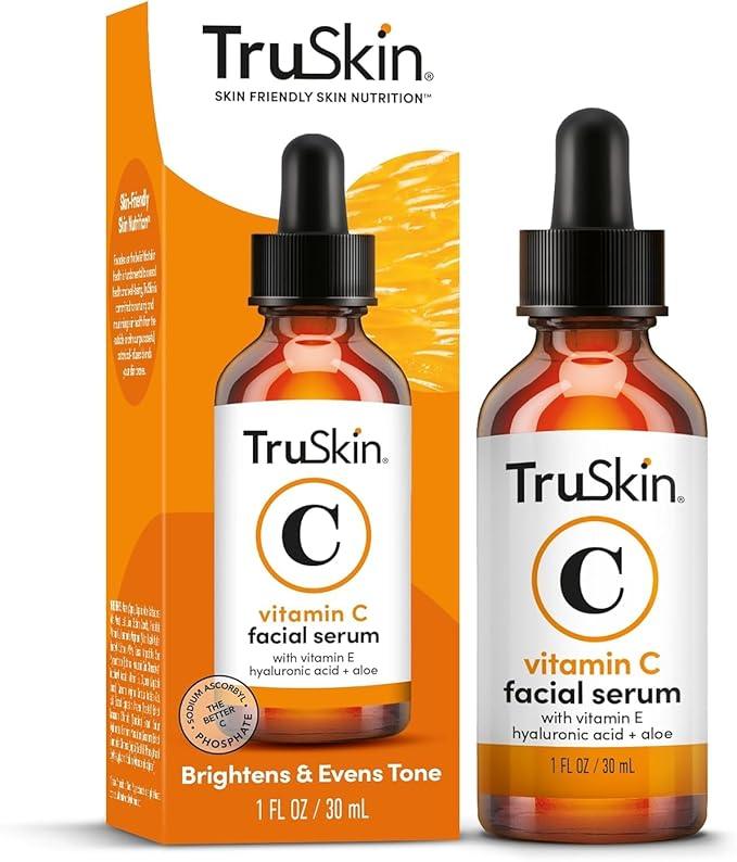 TruSkin Vitamin C Serum For Face – Anti Aging Formula with Vitamin C, Hyaluronic Acid, Vitamin E – Brightening Serum – Improve Appearance of Dark Spots, Tone, Fine Lines & Wrinkles, 1 Fl Oz - Which Mark