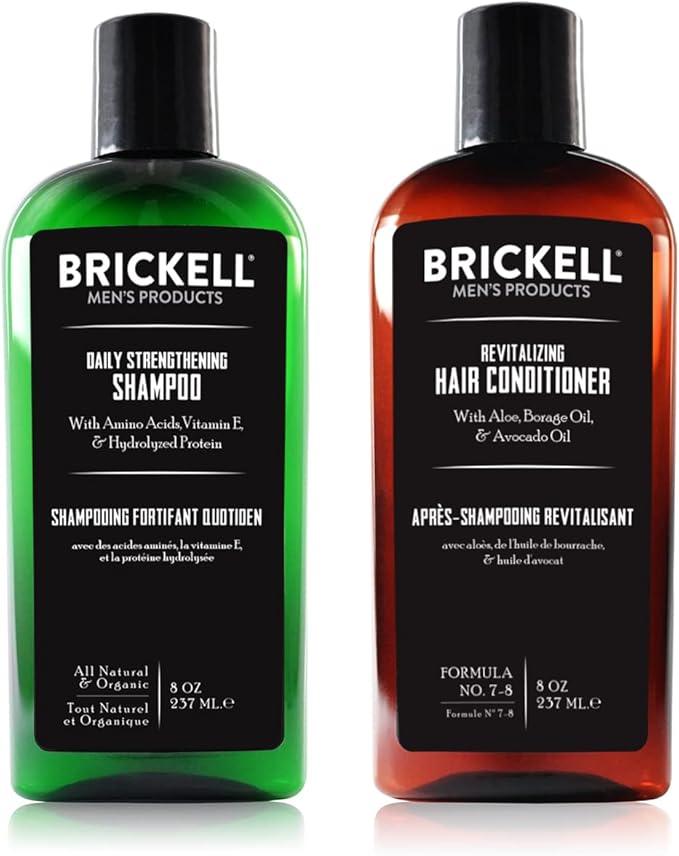 Brickell Men’s Daily Revitalizing Hair Care Routine, Mint and Tea Tree Oil Shampoo, Natural and Organic - Which Mark