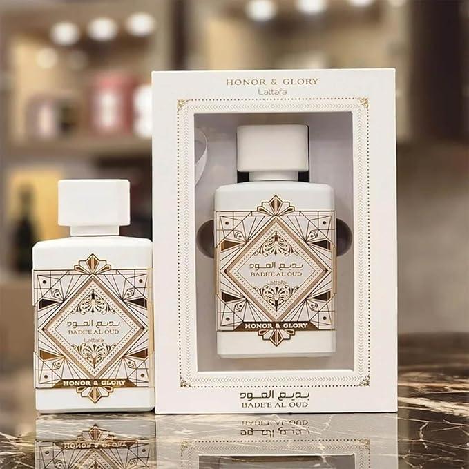 Lattafa Bade'e Al Oud Honor & Glory for Unisex Eau de parfum Spray, 3.4 Ounce - Which Mark