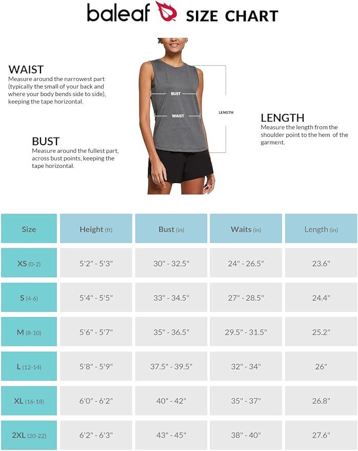 baleaf BALEFA Women's Workout Tank Tops Sleeveless Athletic Sport Shirts Gym Running Yoga Tops - Which Mark