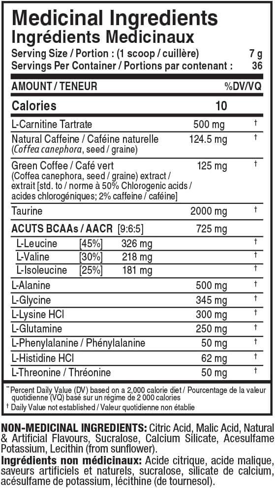 ALLMAX Nutrition - AMINOCUTS (A:CUTS) - Weight-Management BCAA (L-Carnitine + Taurine + Green Coffee) - Watermelon - 252 Gram - 36 Servings - Which Mark
