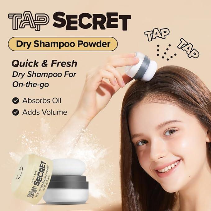 I DEW CARE Tap Secret | Mattifying Dry Shampoo Powder | Root Boosting Powder, Black Ginseng, Biotin | Vegan, Gluten-free, For Fuller Looking Hair - Which Mark