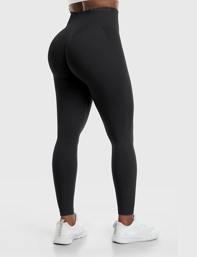 YEOREO Amplify Leggings for Women Seamless Scrunch Leggings Butt Lifting Gym High Waisted Athletic Pants - Which Mark