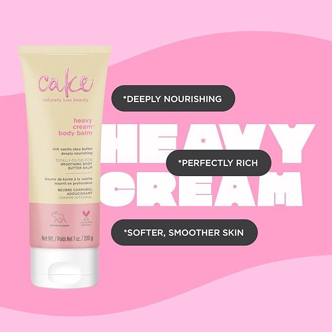 Cake Beauty Heavy Cream Smoothing Body Butter Balm Body Lotion – Shae Butter, Aloe Vera & Green Tea Body Lotion For Women – Soothing, Hydrating Lightweight Vegan Moisturizer For Dry Skin Climate Pledge Friendly - Which Mark