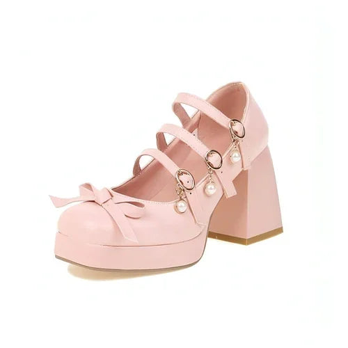 Cute Round Toe Single Shoe Bow Student Shoes - Which Mark