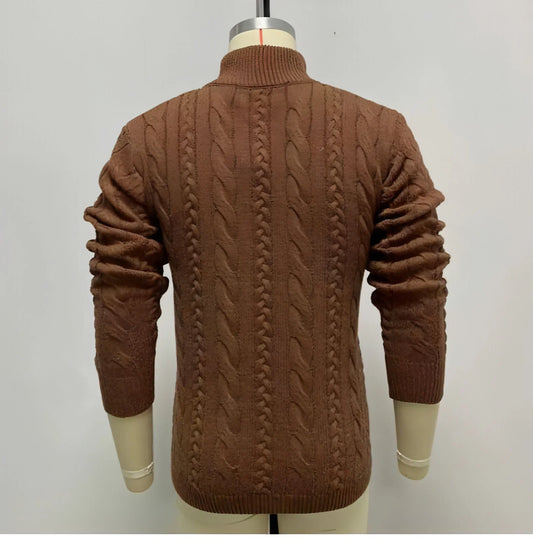 Long Sleeve Double Breasted Cardigan Sweater Coat Men - Which Mark